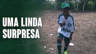 Palmeiras faz surpresa para pequeno torcedor do Piauí; assista