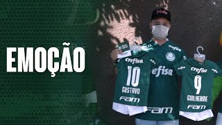 Palmeiras visita torcedor que perdeu a esposa no parto de gêmeos