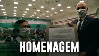 TV Palmeiras: funcionários fazem homenagem ao presidente