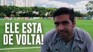 Abel volta das férias, comanda treino e fala à TV Palmeiras