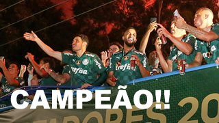 TV Palmeiras: bastidores da festa do Tri com a torcida na Academia de Futebol
