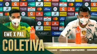 TV Palmeiras: coletiva do Abel e do Veron após vitória sobre o Emelec
