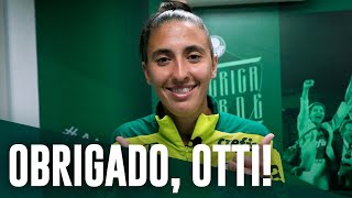 Ottilia, do time feminino, se despede do Palmeiras e ganha presente de Abel