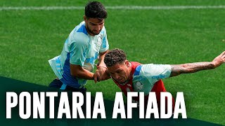 Palmeirenses mostram boa pontaria em treino; assista