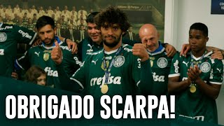 TV Palmeiras: Scarpa se despede da torcida + homenagem dos companheiros