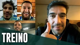 Palmeiras treina remotamente e Abel ganha parabéns do elenco