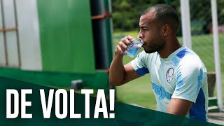 Mayke treina na Academia e fala à TV Palmeiras