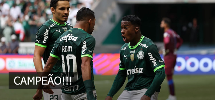 PALMEIRAS 4 X 0 ÁGUA SANTA, MELHORES MOMENTOS, FINAL CAMPEONATO PAULISTA  2023