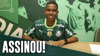 TV Palmeiras: os bastidores da assinatura do primeiro contrato profissional de Estêvão