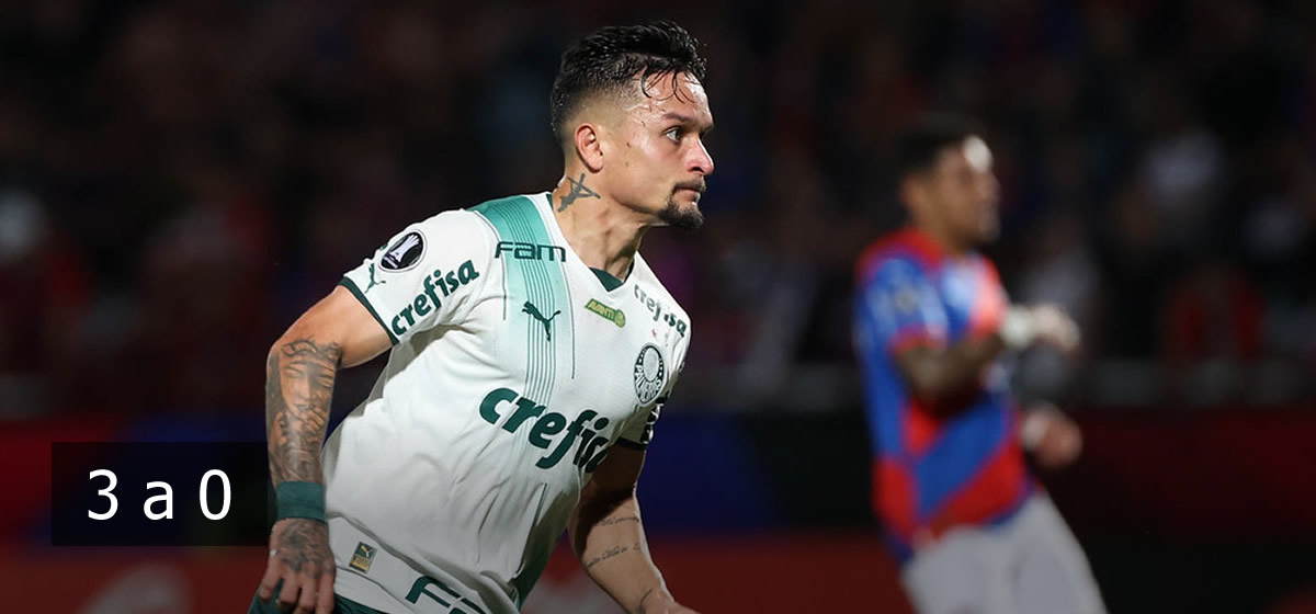 Palmeiras vence o Cerro Porteño no Paraguai e fica perto das oitavas da Libertadores