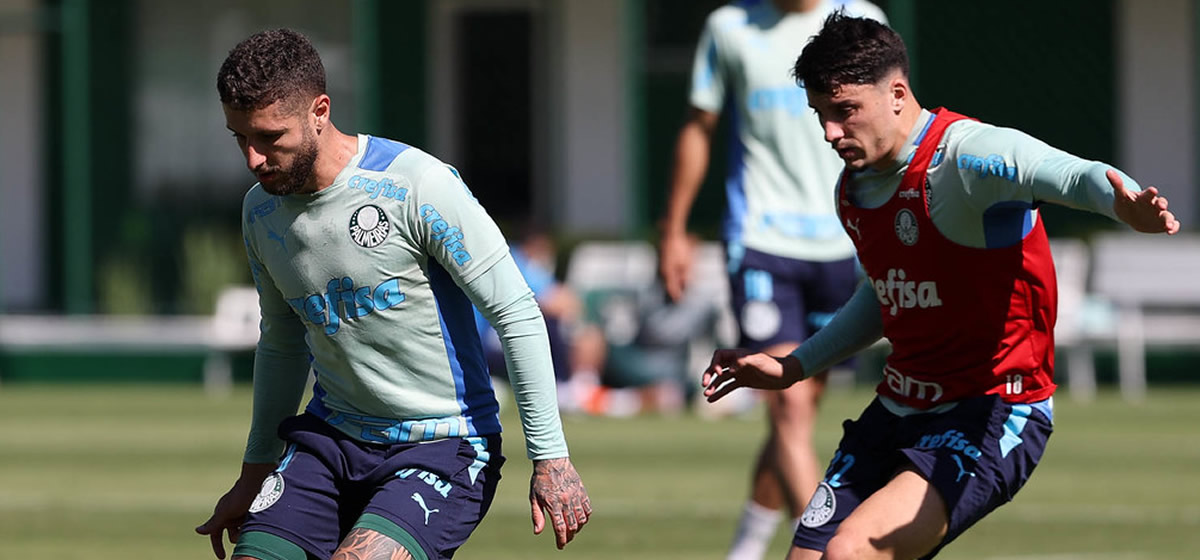 Palmeiras faz treino tático na véspera do clássico contra o Santos; veja provável escalação