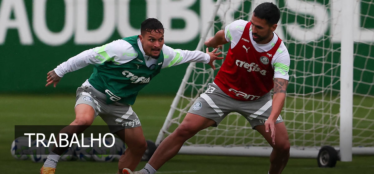 Palmeiras faz treino técnico na Academia; veja como Abel pode armar o time sem os convocados
