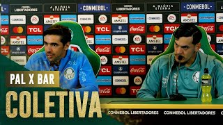 TV Palmeiras: coletiva do Abel e Gómez após vitória sobre o Barcelona