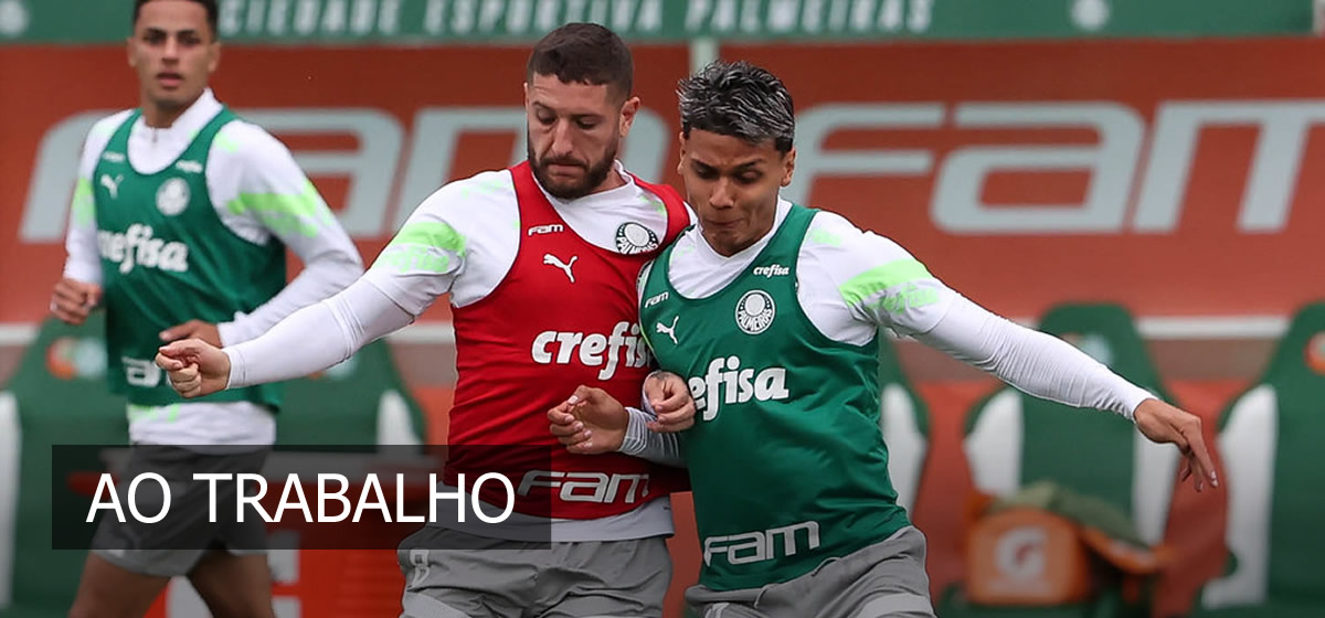 A uma semana do jogo contra o Bahia, Palmeiras se reapresenta com treino técnico e 1 novidade