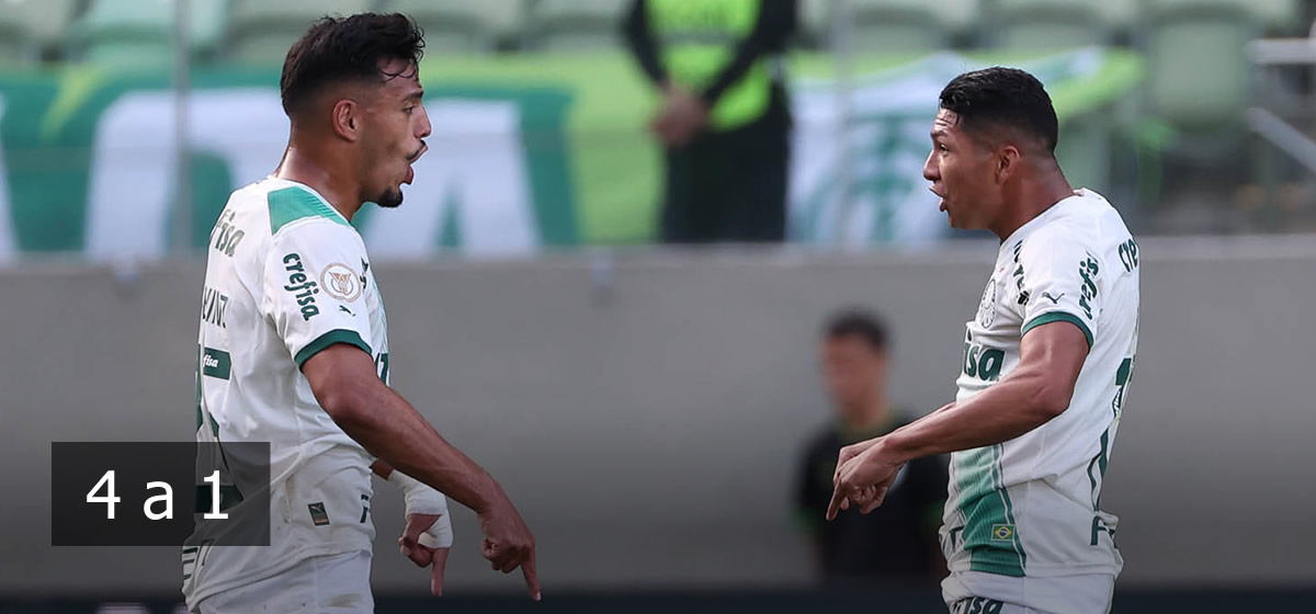 Palmeiras goleia o América-MG em Belo Horizonte e confirma reação no Brasileirão