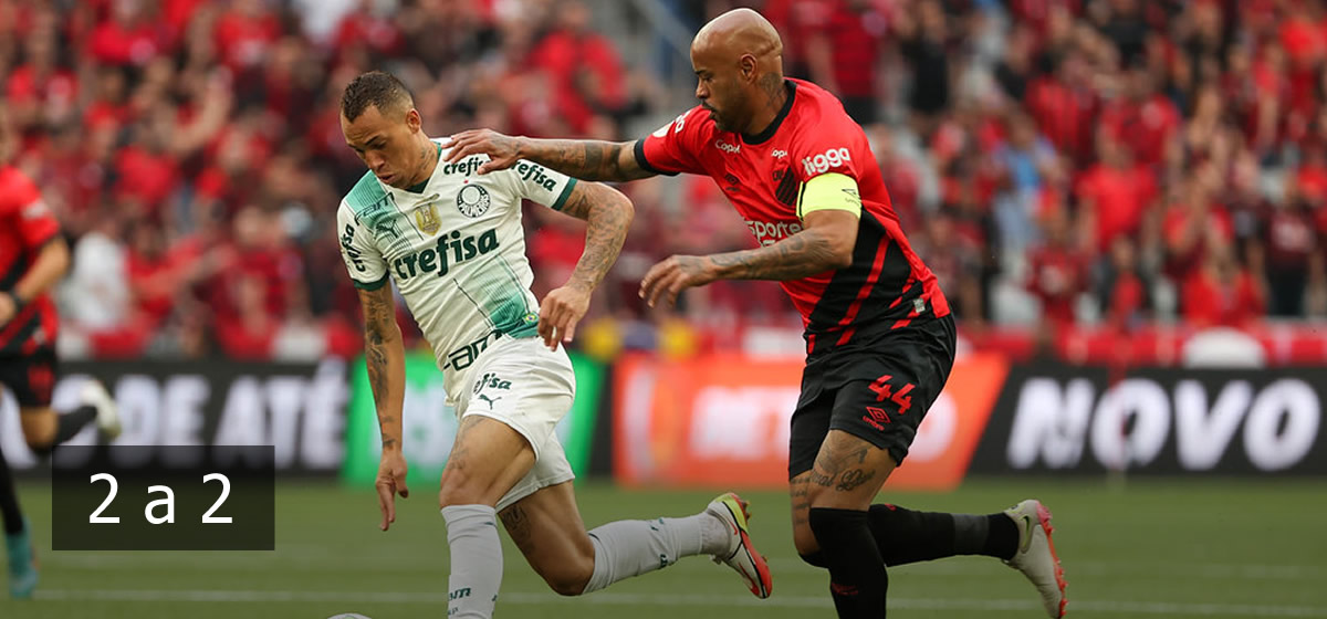 Palmeiras é roubado em Curitiba e fica no empate com o Athletico-PR