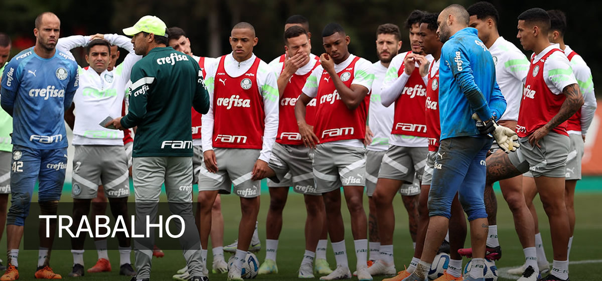 Palmeiras faz treino técnico na Academia; veja provável escalação para enfrentar o Atlético-MG