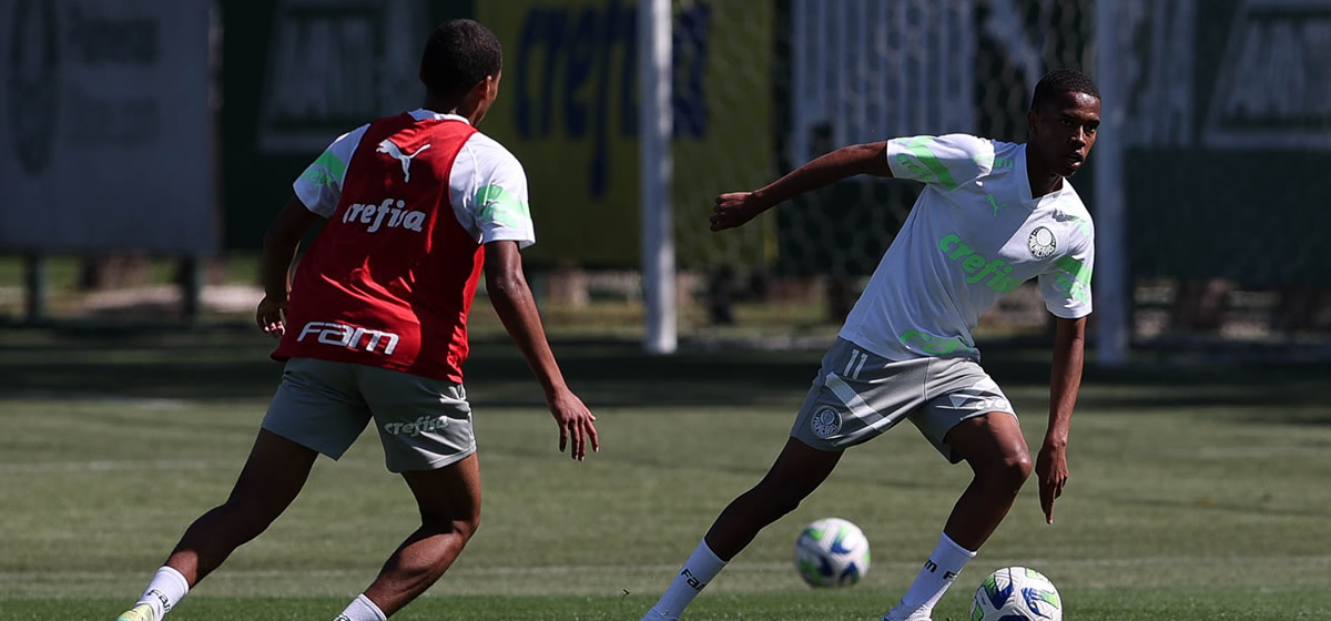 Palmeiras inicia preparação para enfrentar o Cruzeiro; Estêvão treina com o grupo