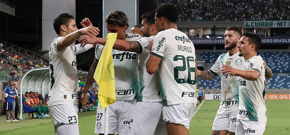 Assista aos gols de Raphael Veiga e Richard Ríos contra o Cuiabá