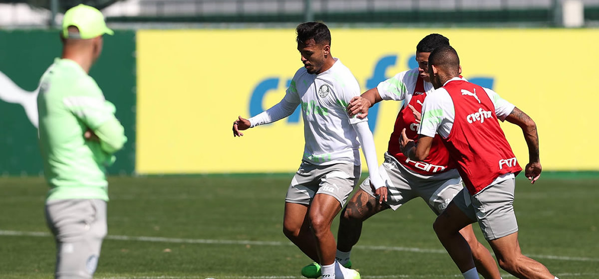Com Dudu e Menino, Palmeiras faz último treino antes de viajar para a Colômbia