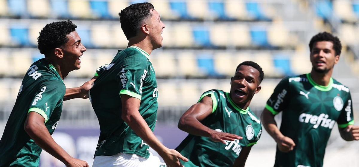 Palmeiras goleia o Corinthians no jogo de ida do Brasileirão Sub-20
