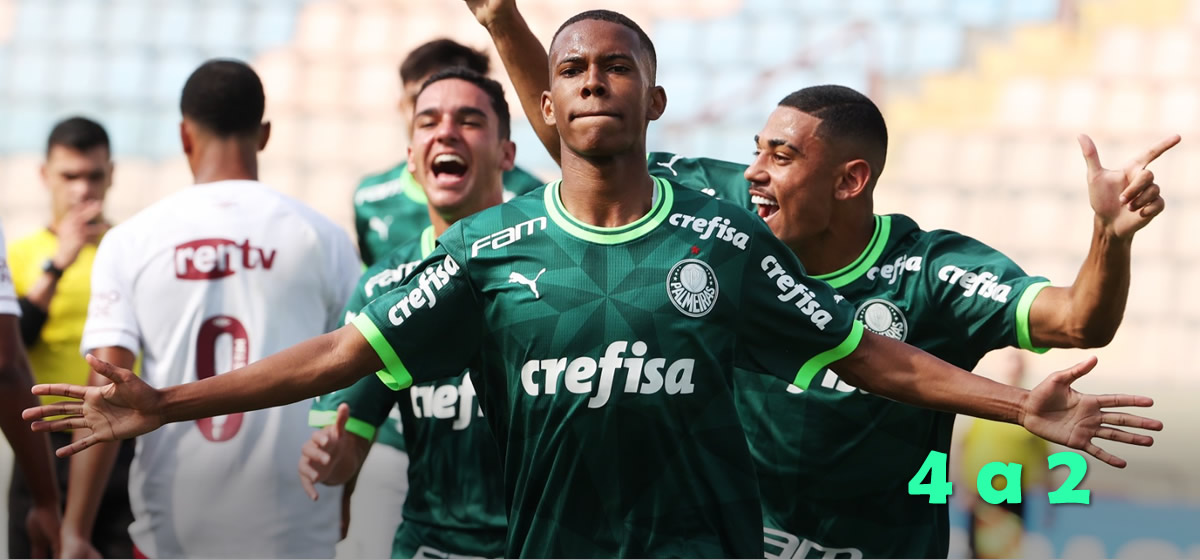 Em jogo com duas viradas, Palmeiras vence o Fluminense e avança à semifinal do Brasileirão Sub-17