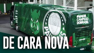 Ônibus do Palmeiras tem nova identidade visual; veja