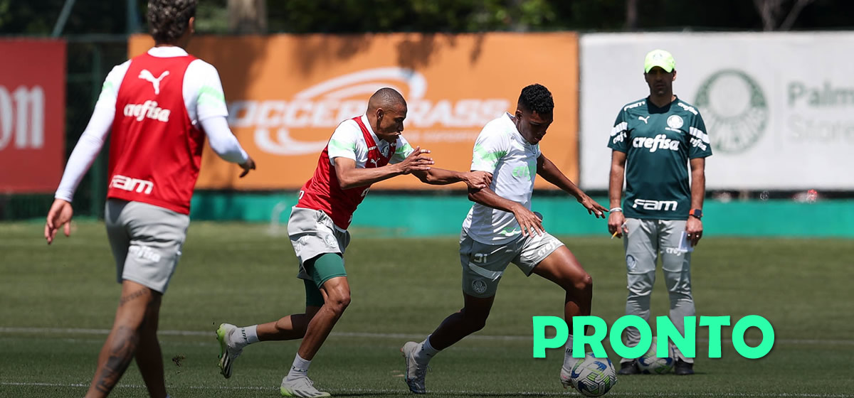 Palmeiras encerra preparação para enfrentar o Flamengo; veja provável escalação