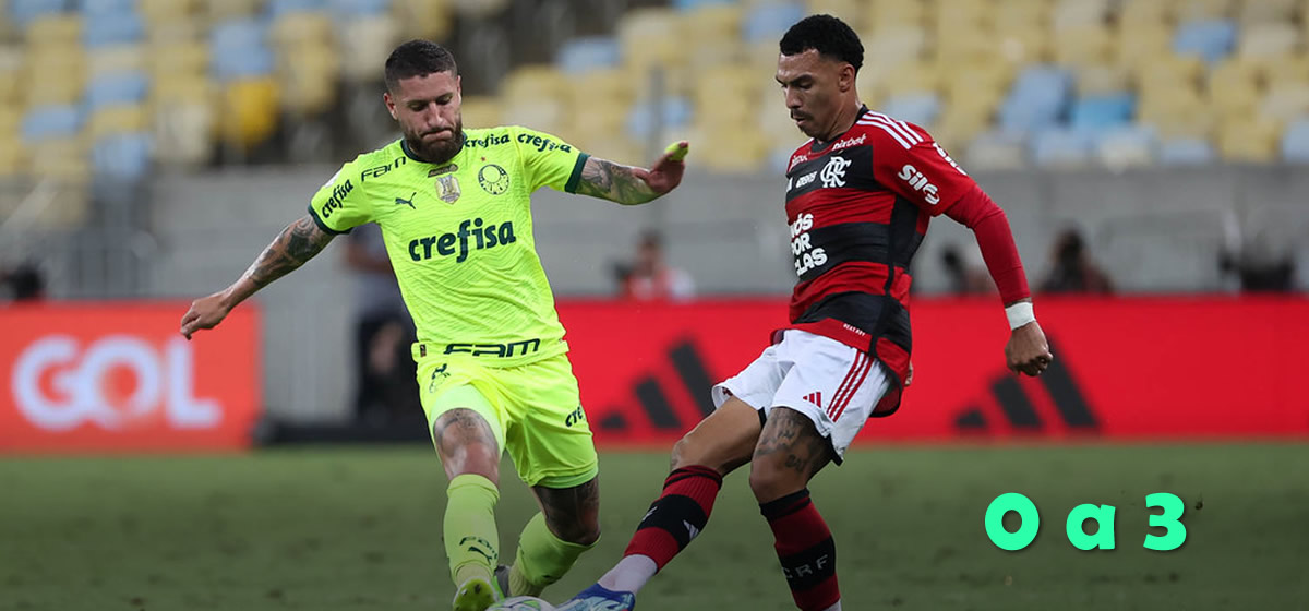 Palmeiras não compete no Maracanã, perde para o Flamengo e vê chance de título diminuir