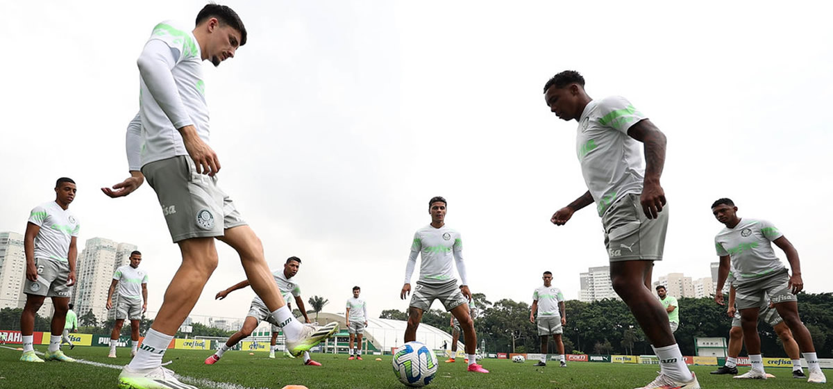 Palmeiras faz treino tático na véspera do jogo contra o Internacional; veja provável escalação