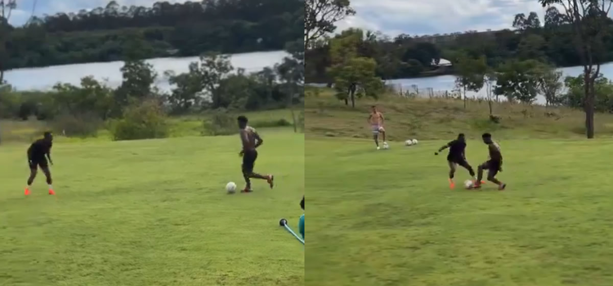 Vídeo: Endrick dá drible desconcertante no pai e faz belo gol