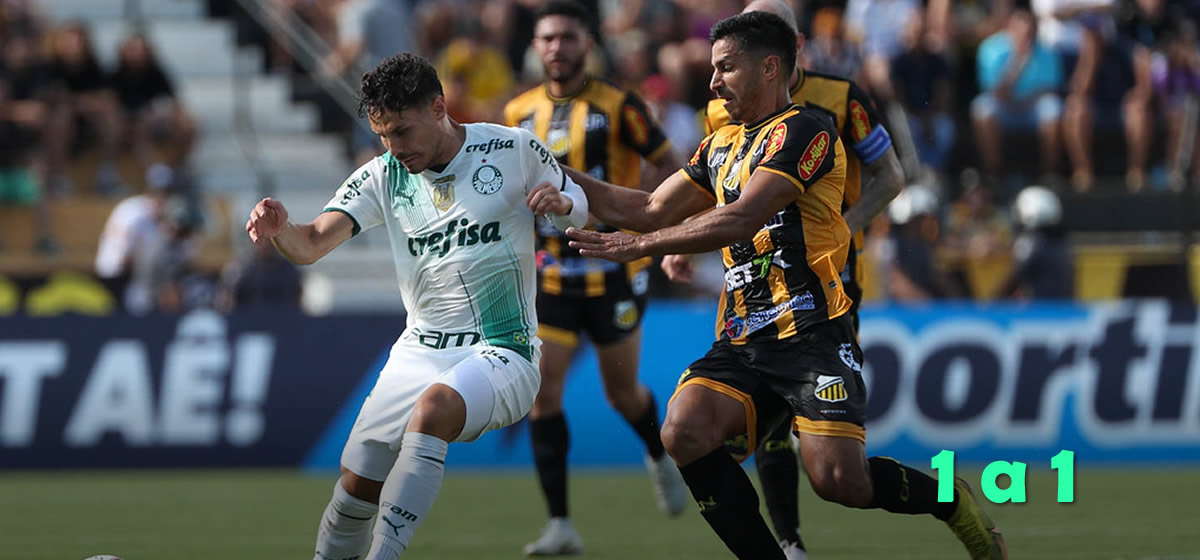 Palmeiras joga mal e cede o empate ao Novorizontino no último lance