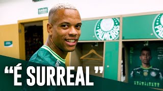 Caio Paulista se impressiona com estrutura do Verdão; assista