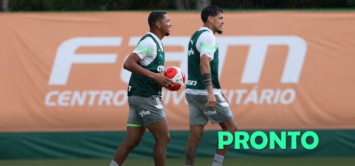 Palmeiras faz treino técnico na véspera do jogo contra a Inter de Limeira; veja provável escalação