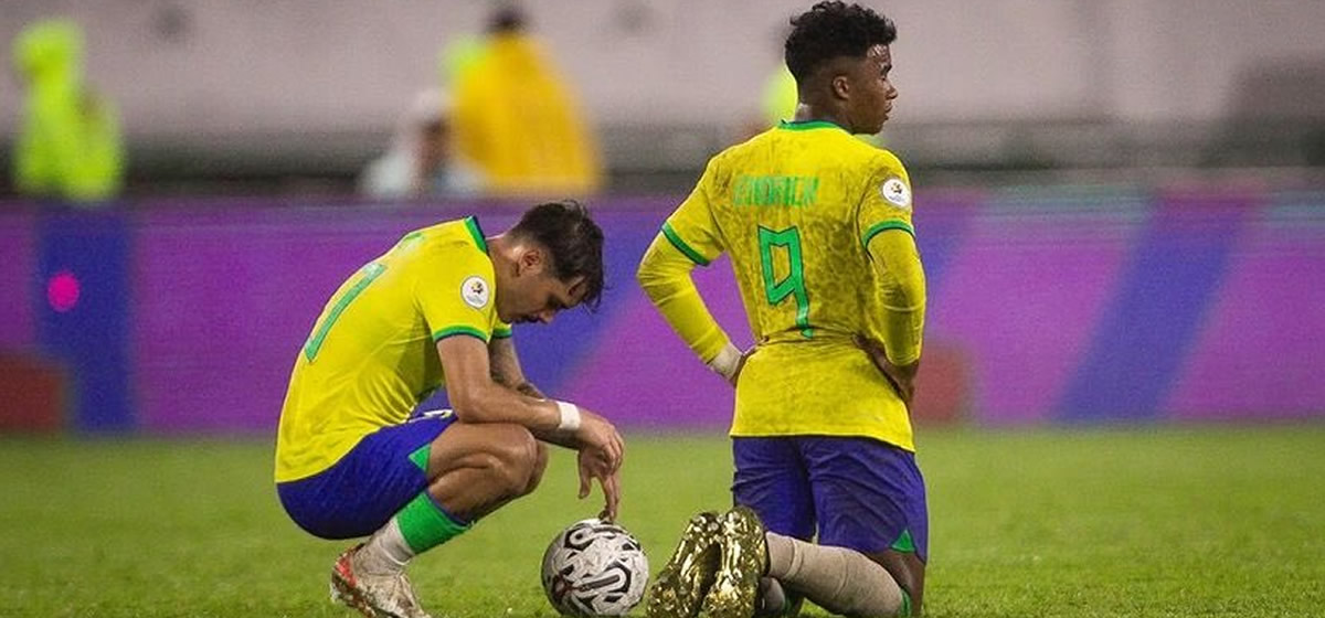 Endrick convida companheiro de seleção para jogar no Palmeiras: "A 20 te espera"