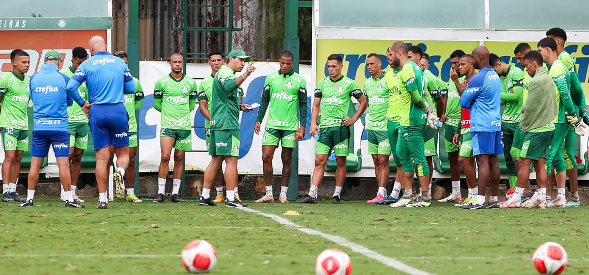 Palmeiras faz treino técnico na Academia; veja como Abel pode escalar o time sem os convocados