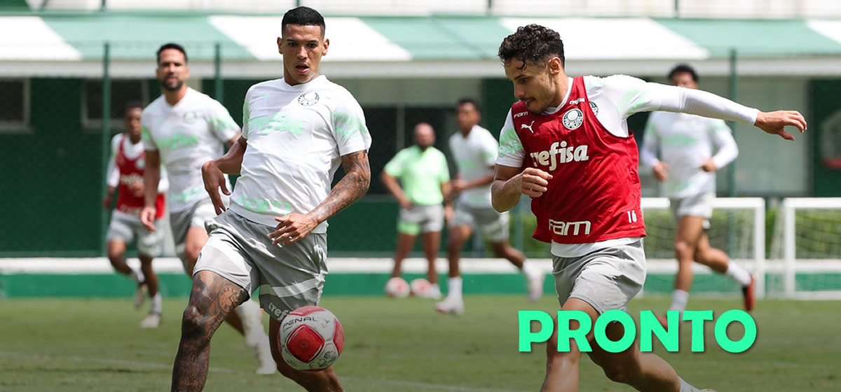 Palmeiras encerra preparação para enfrentar o Botafogo; veja provável escalação