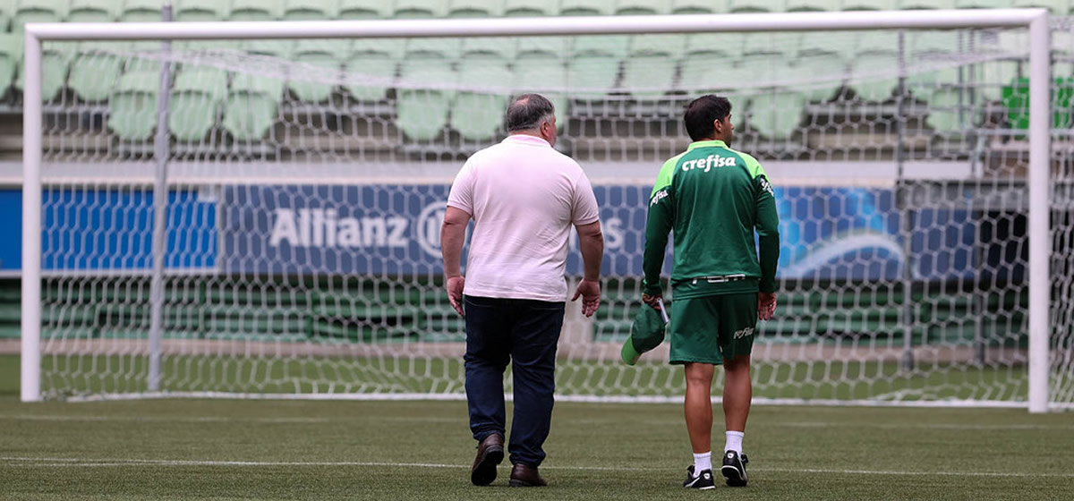 Veja fotos do treino do Palmeiras no Allianz Parque