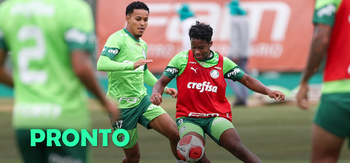Palmeiras encerra preparação para enfrentar o Santos; veja provável escalação