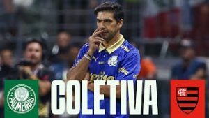 TV Palmeiras: coletiva do Abel após empate com o Flamengo