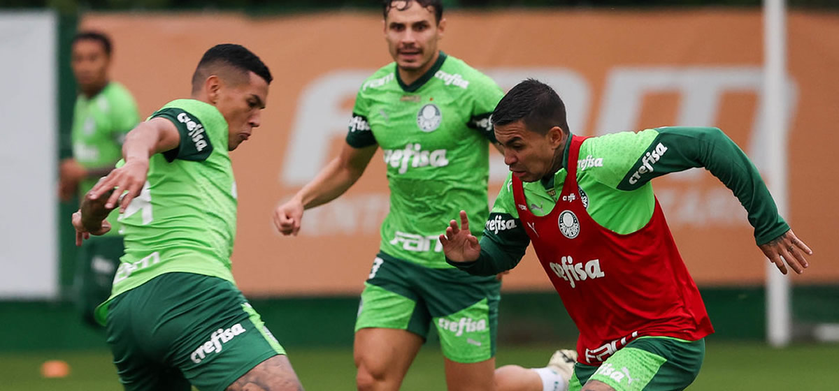 Palmeiras faz treino tático; veja possível escalação para enfrentar o San Lorenzo