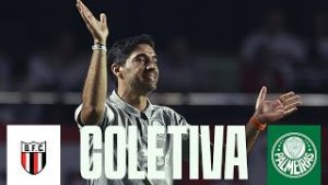 TV Palmeiras: coletiva do Abel após empate com o Botafogo-SP