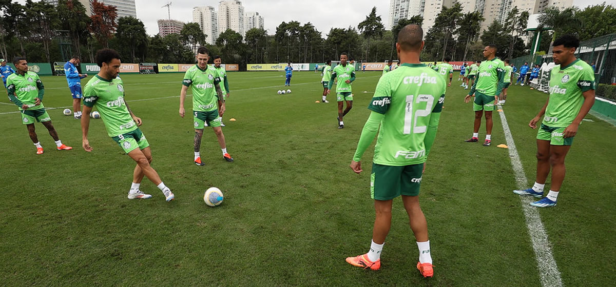 Palmeiras encerra preparação para enfrentar o Botafogo; veja provável escalação