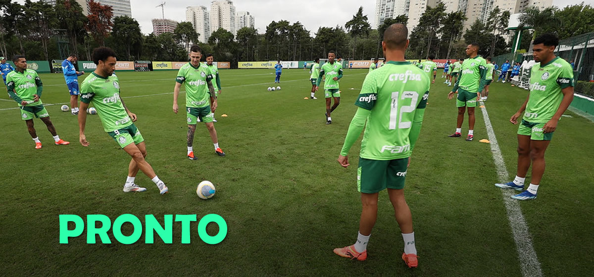 Palmeiras encerra preparação para enfrentar o Botafogo; veja provável escalação