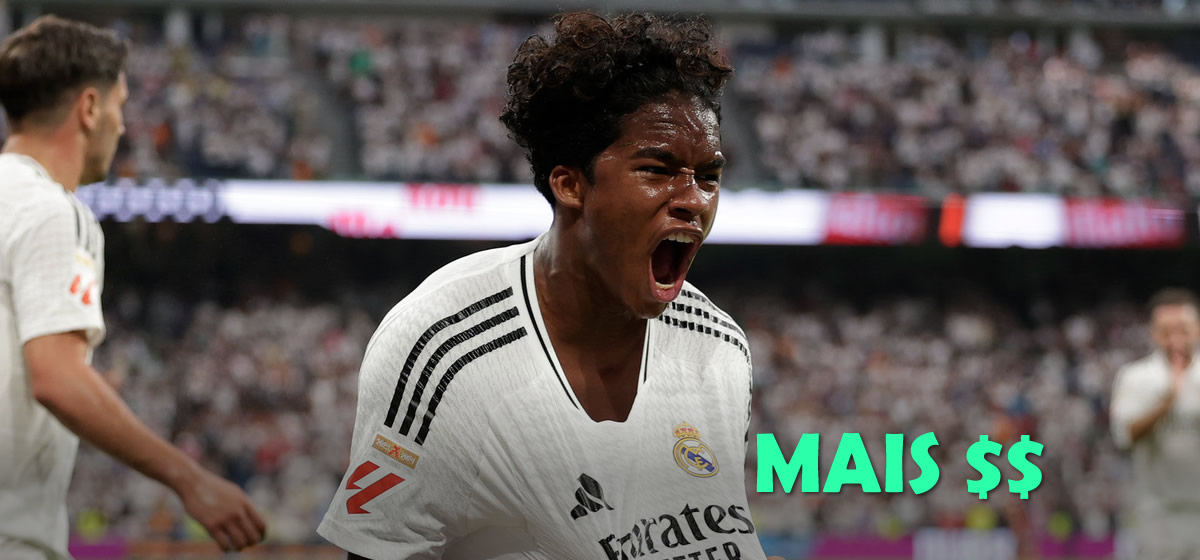 Gol de Endrick pelo Real Madrid renderá novo bônus ao Palmeiras?