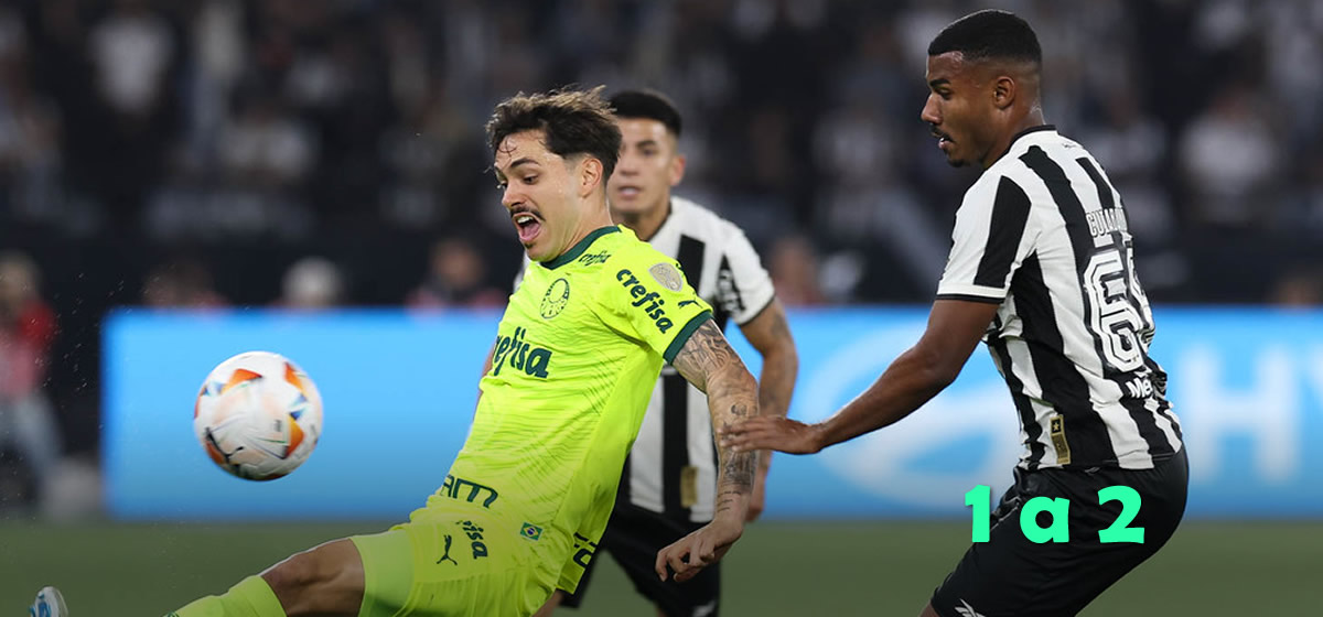 Palmeiras não compete no Rio e perde para o Botafogo no jogo de ida das oitavas da Libertadores