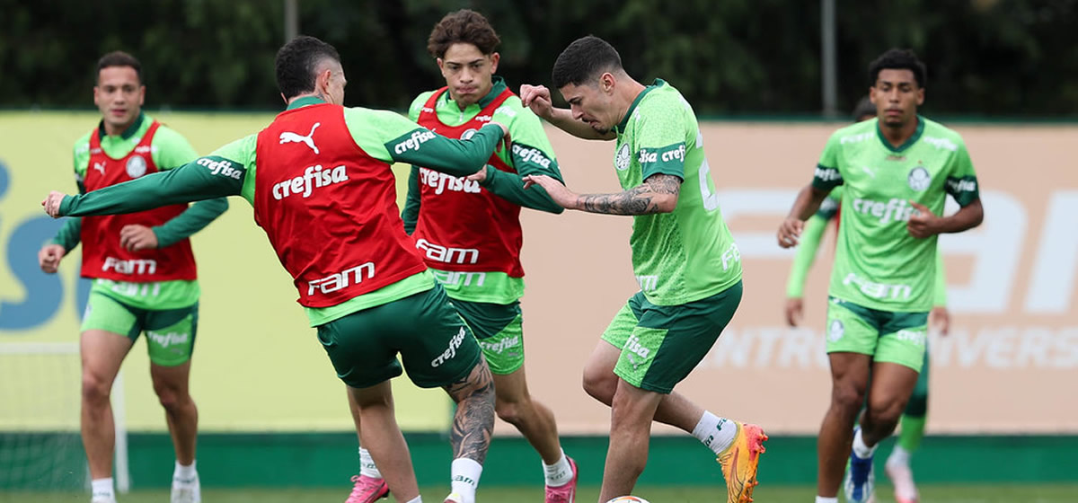 Palmeiras encerra preparação para enfrentar o Botafogo; veja provável escalação