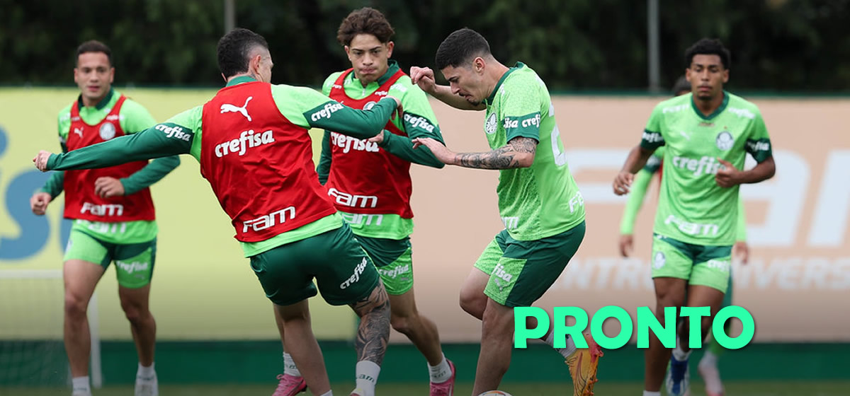 Palmeiras encerra preparação para enfrentar o Botafogo; veja provável escalação