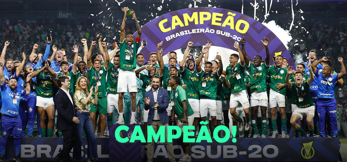 Palmeiras atropela o Cruzeiro e conquista o Tri do Brasileirão Sub-20