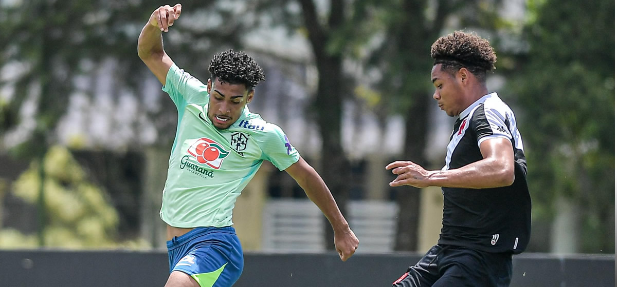 Luighi marca 3 gols em vitória da seleção Sub-20 sobre o Vasco